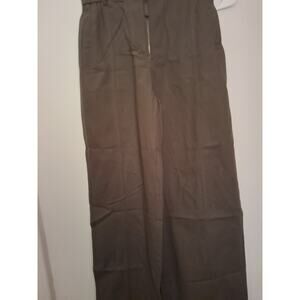 Qinsen Pants Dark Green Wide Legs Size Small